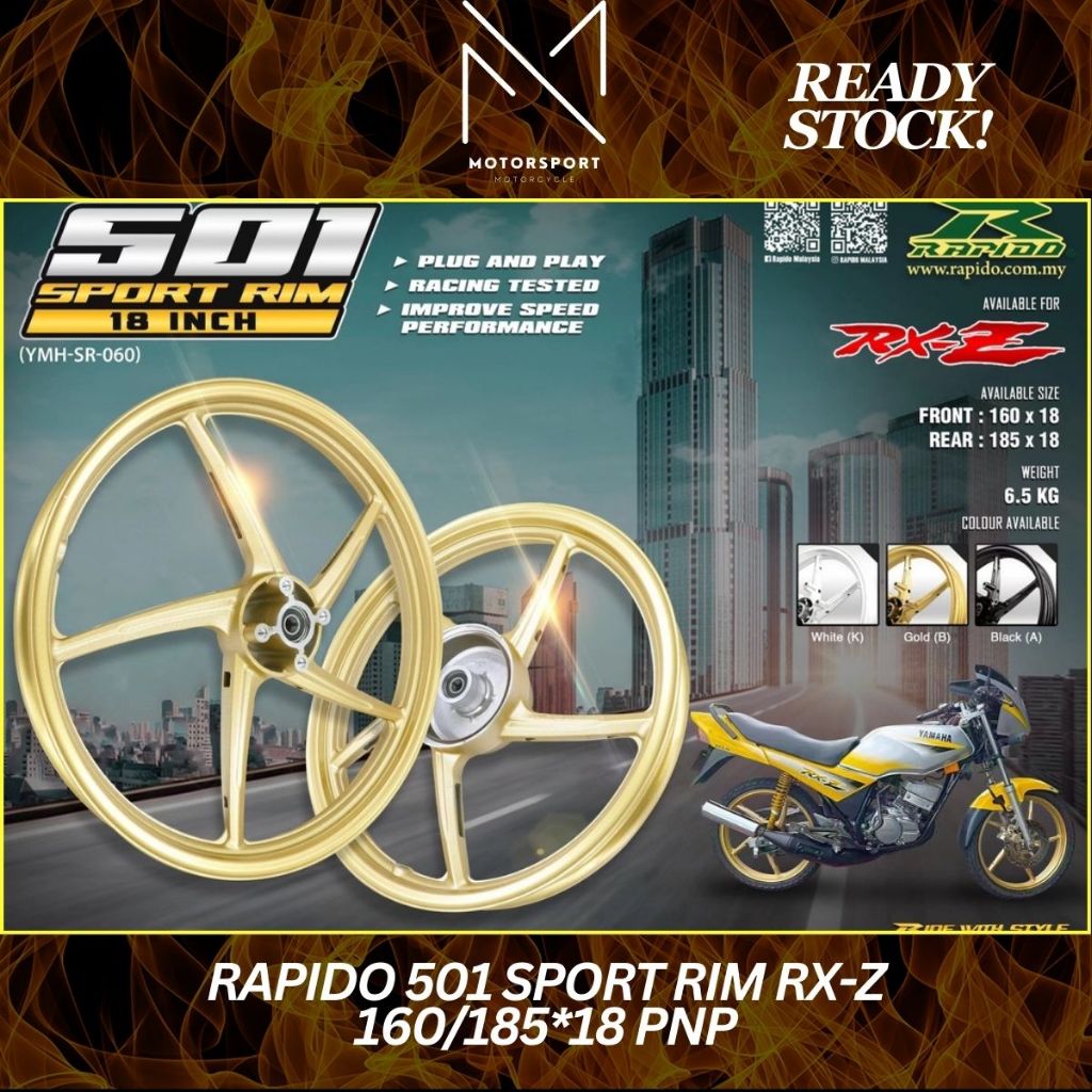 RAPIDO 501 SPORT RIM RX-Z PNP RXZ 18 INCH PLUG AND PLAY 160/185*18 ...