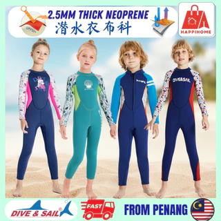 Childrens Full Length Wetsuit 2.5mm Short Sleeve Warm Neoprene Sun