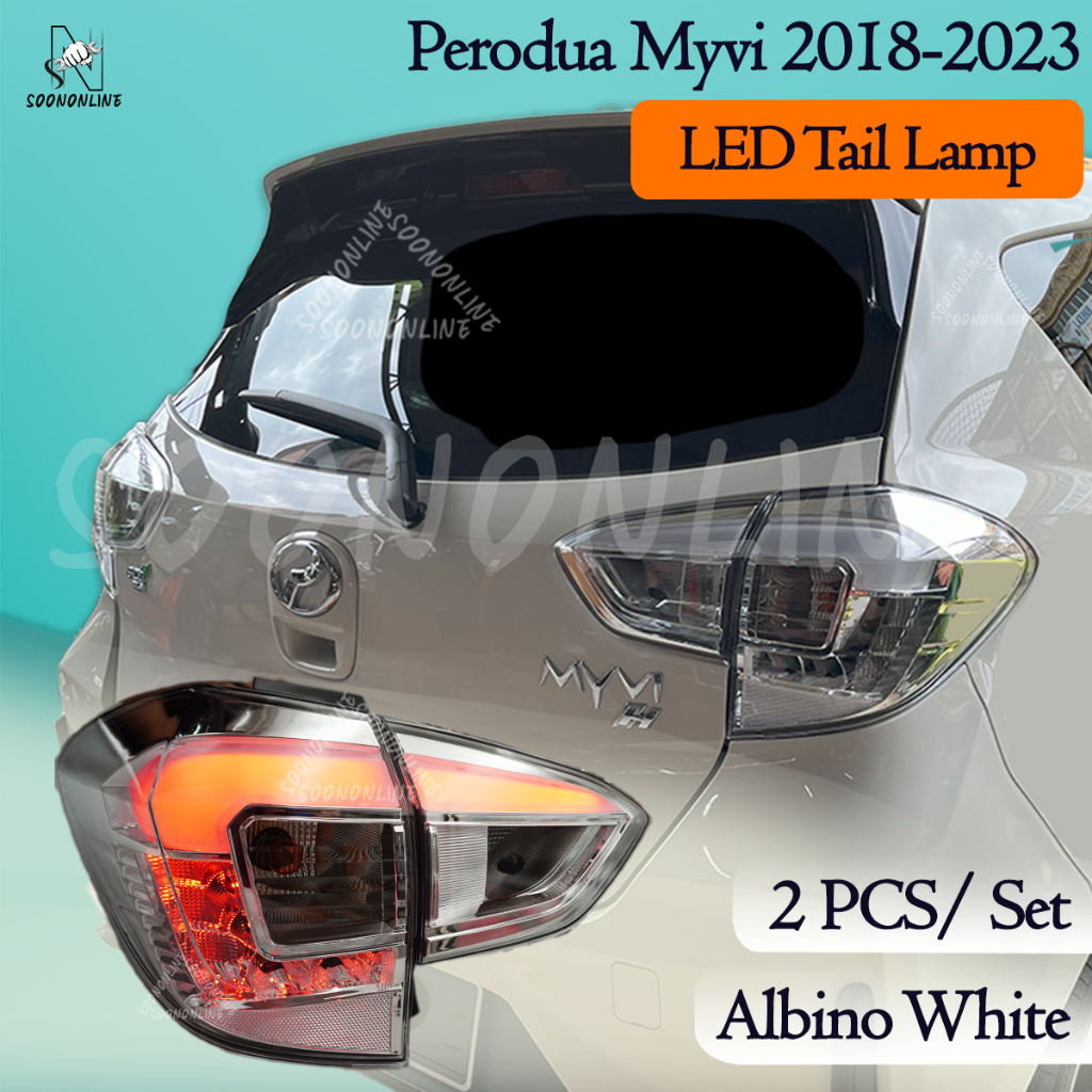 Perodua Myvi G3 Tail Lamp V2C - Albino White (2018-2026) Lampu Belakang ...