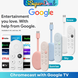 Authentic Google 4K Chromecast with Google TV Built in Google