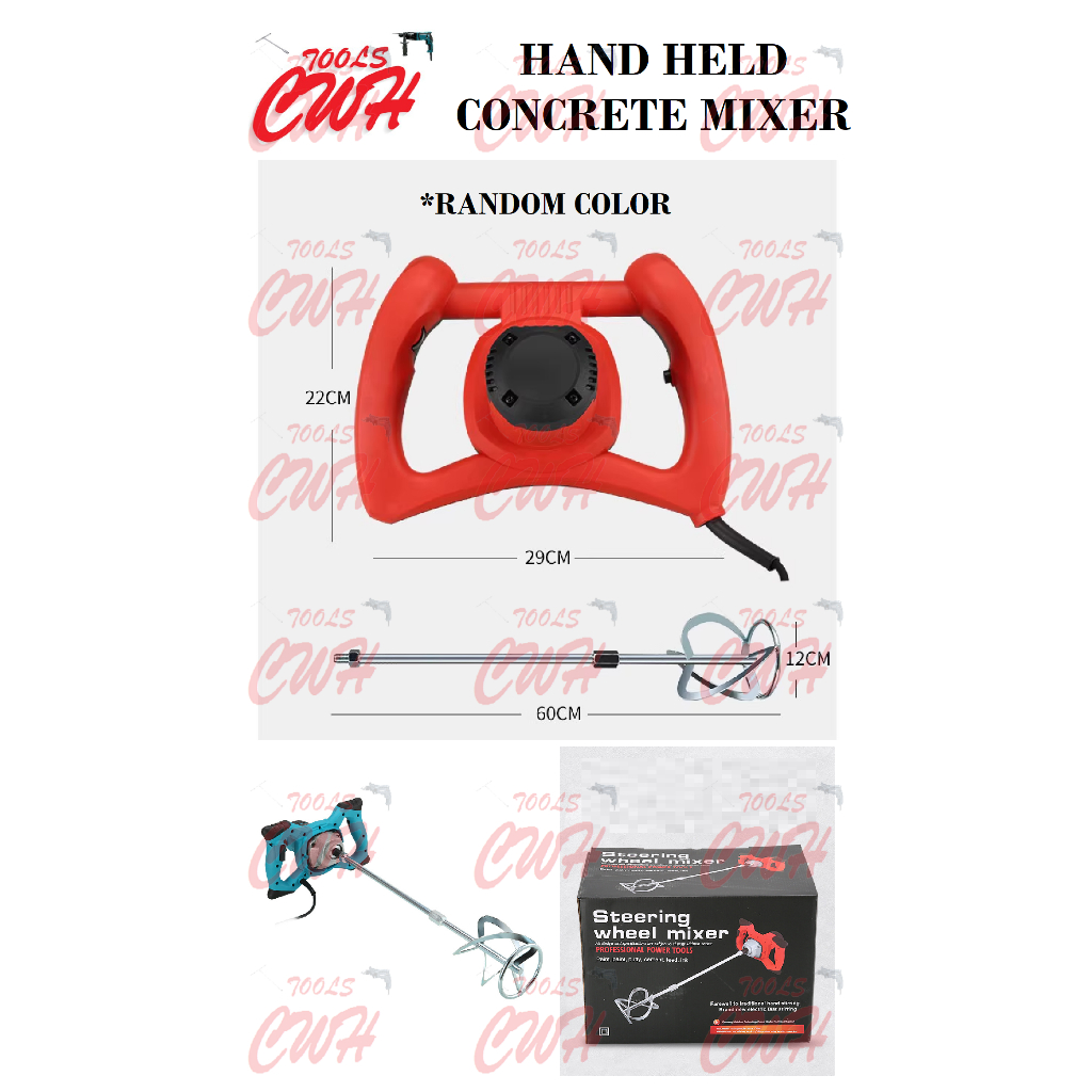 PRC 2800W 6SPEED ADJUSTABLE HAND HELD PORTABLE CAMPUR CONCRETE CEMENT ...