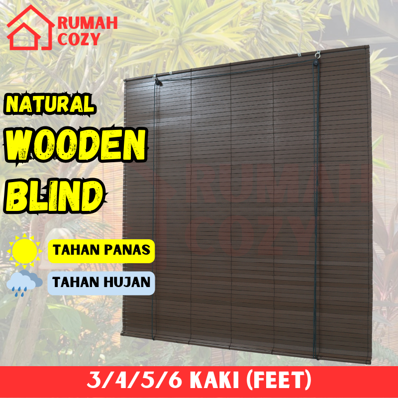 Bidai Kayu Outdoor Wooden Blinds Outdoor Bidai Tingkap Wooden Blind