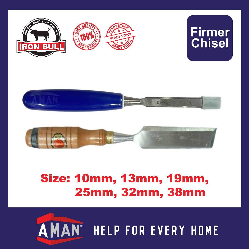 IRON BULL Firmer Chisel Bevelled Wood Chisel With Ferrule Woodworking ...