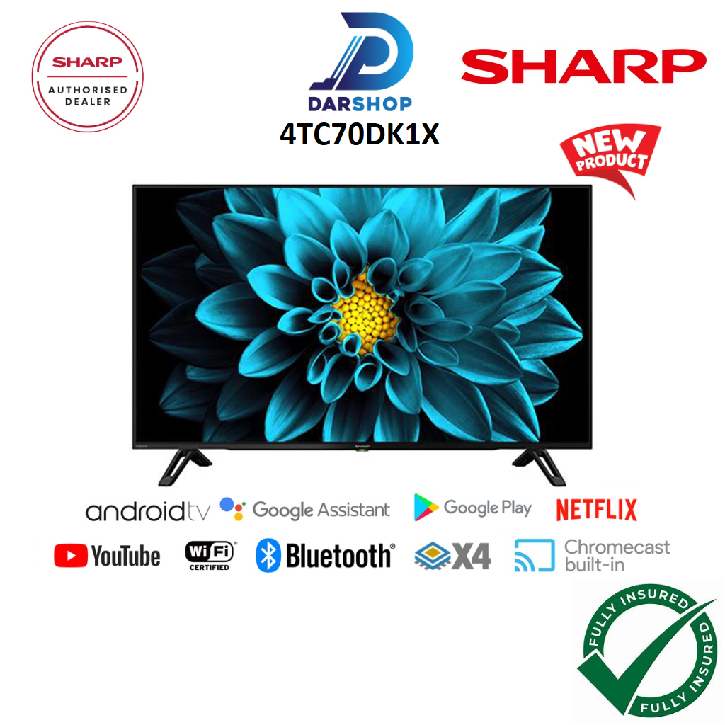 Sharp 70 Inch Android TV Smart TV HD Television can Youtube Netflix ...