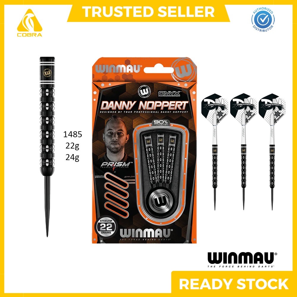 WINMAU Rhino Danny Noppert Dart Flights – Extra Dick (100 Mikron), 1 Set Mit 3 Flights
