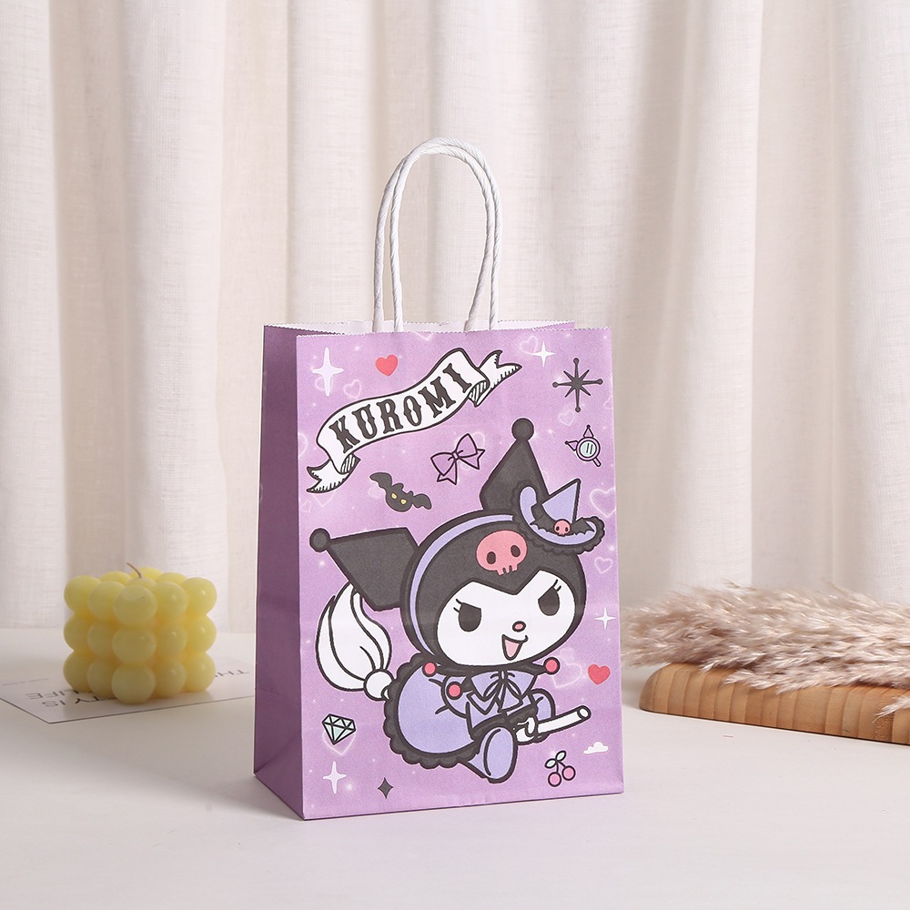 🔥ready Stock🔥2024 New Arrival Cartoon Kuromi Handbag Kraft Paper Bag 