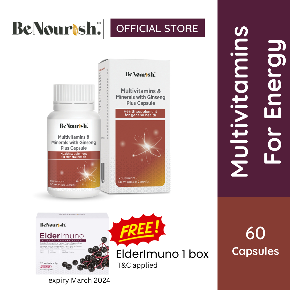 FREE GIFT! BENOURISH Multivitamins & Minerals with Ginseng Plus 60s