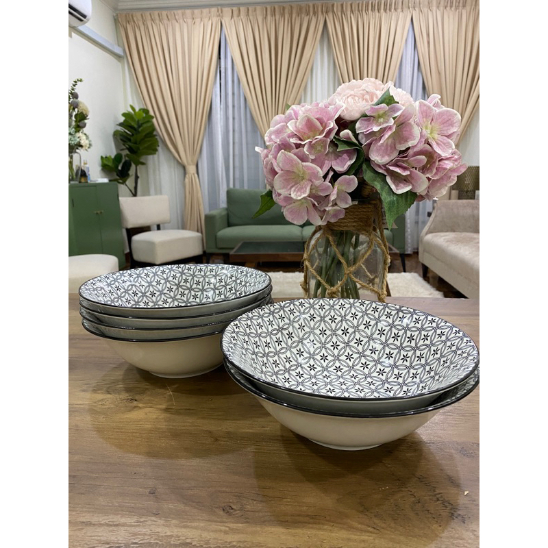 6pcs Set Pinggan Mangkuk Raya Dinner Set Pallazo Kitchenware Porcelain ...
