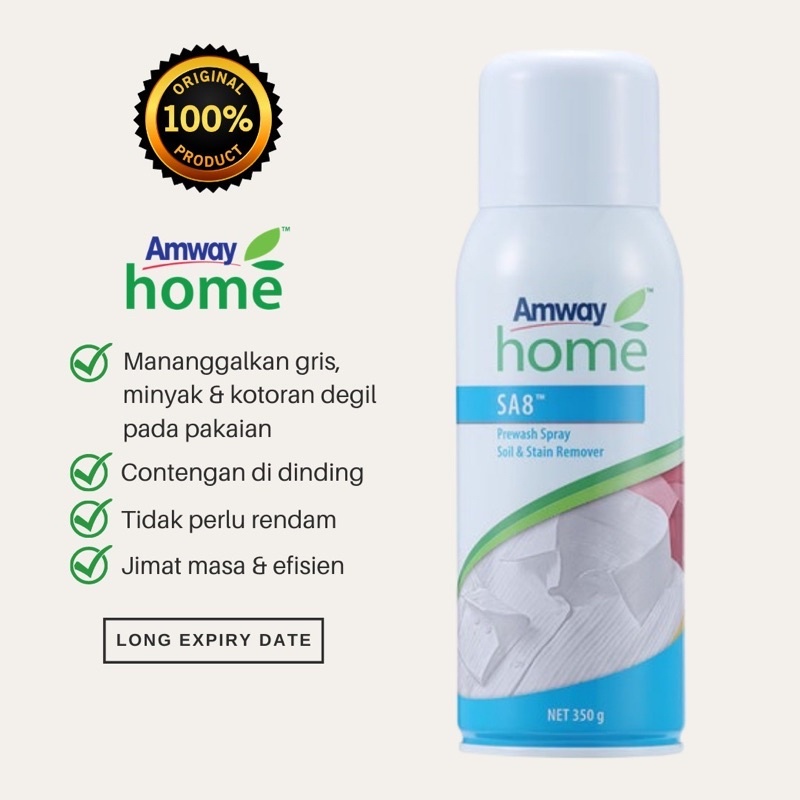 [NEW STOCK] AMWAY SA8 PreWash Spray Soil & Stain Remover 350g