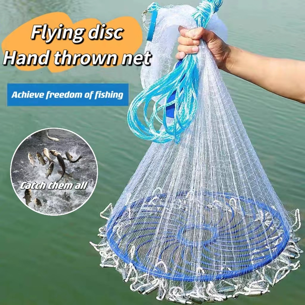 Woven Nylon Thread Cast Nets Hand-thrown Easy-to-spread Fishing Nets Nylon  Thread Hand Cast 102.36/137.79/157.48inchNets