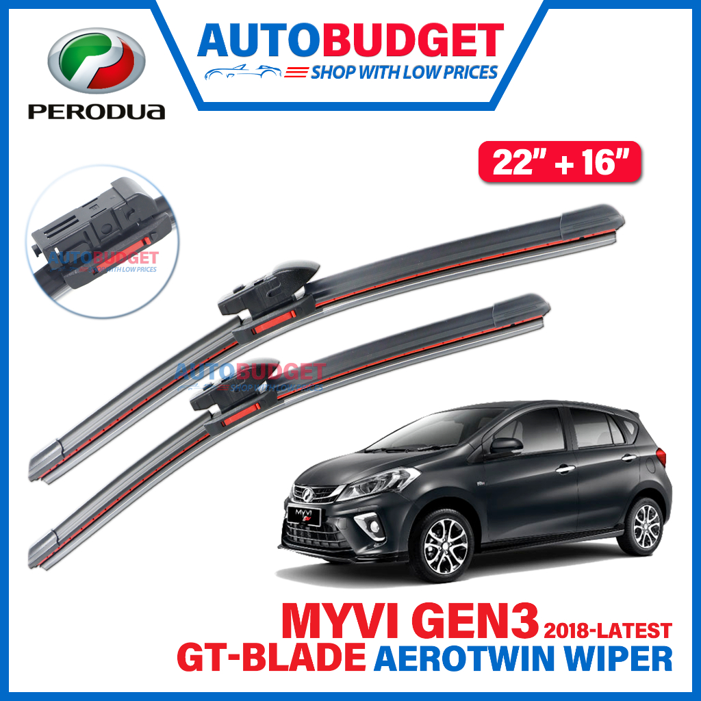 PERODUA Myvi Gen3 2018Present GTBlade Aero Twin Wiper GTBlade RED