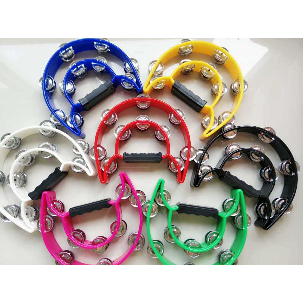 Half Moon Tambourine (Double Moon) Music Instruments Percussion Alat ...