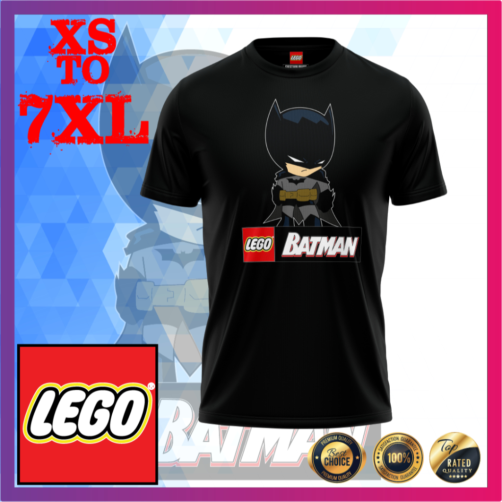 T-Shirt Batman Kartun Lego Big Size / Plus Size / Oversize / Baju Besar ...