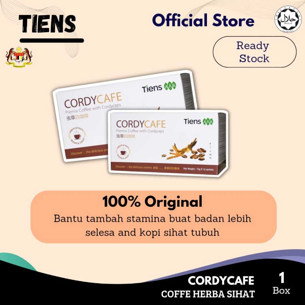 Cordy Cafe With Cordyceps Kopi Penambah Sistem Imunitikesegaran Badan Coffe Strong Man Best 8536