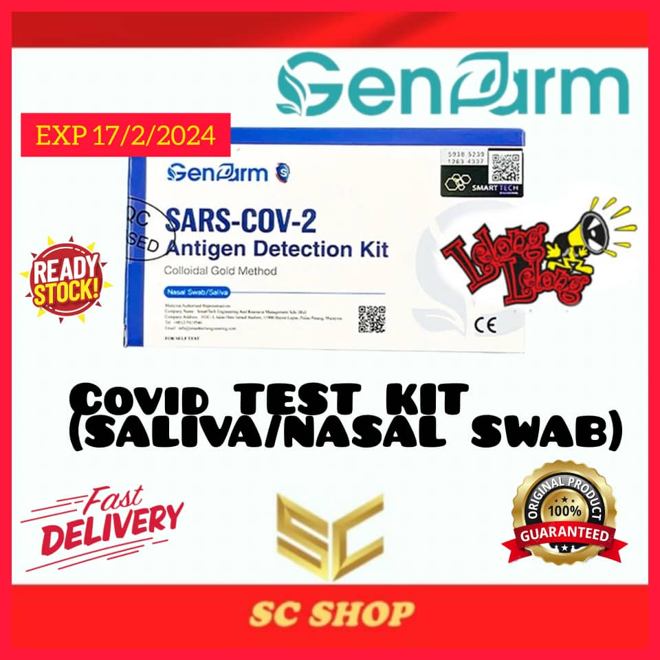 LELONG!! LELONG!! (EXP17/2/24) Genfarm 2 in 1 Home Self Antigen Rapid ...