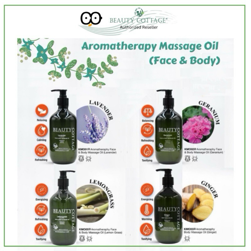 Beauty Cottage Aromatherapy Massage Oil (500ml) Face & Body (Lavender ...