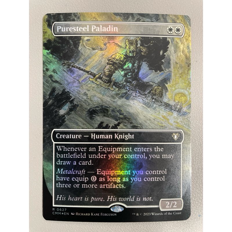 MTG:Commander Master (CMM) R0627 - Puresteel Paladin (Borderless ...