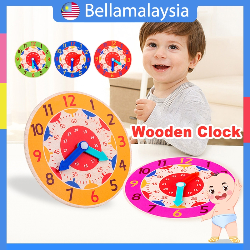 Bella Wooden Calendar Clock Set Children Time Cognitive Toys Early ...