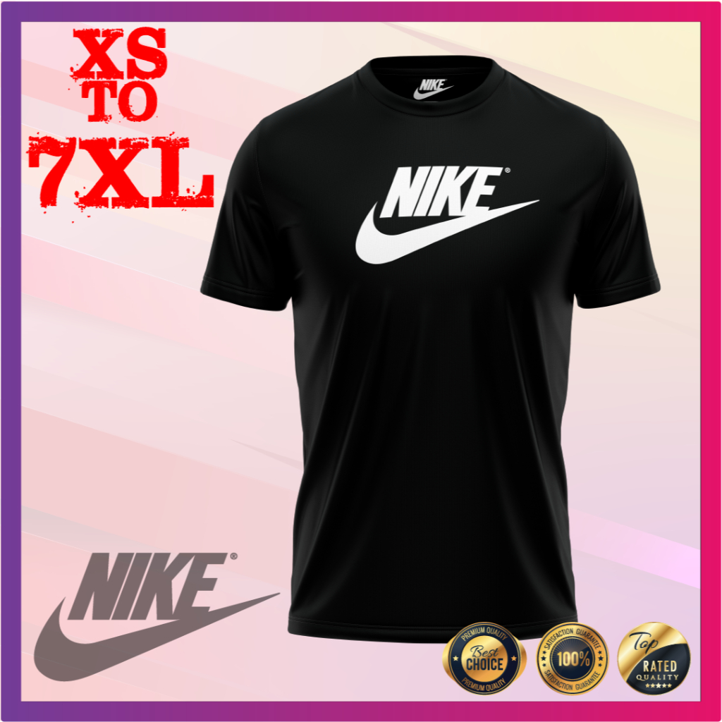 T Shirt Nike Big Size Plus Size Oversize Baju Besar Premium Cotton Men DTF Printing