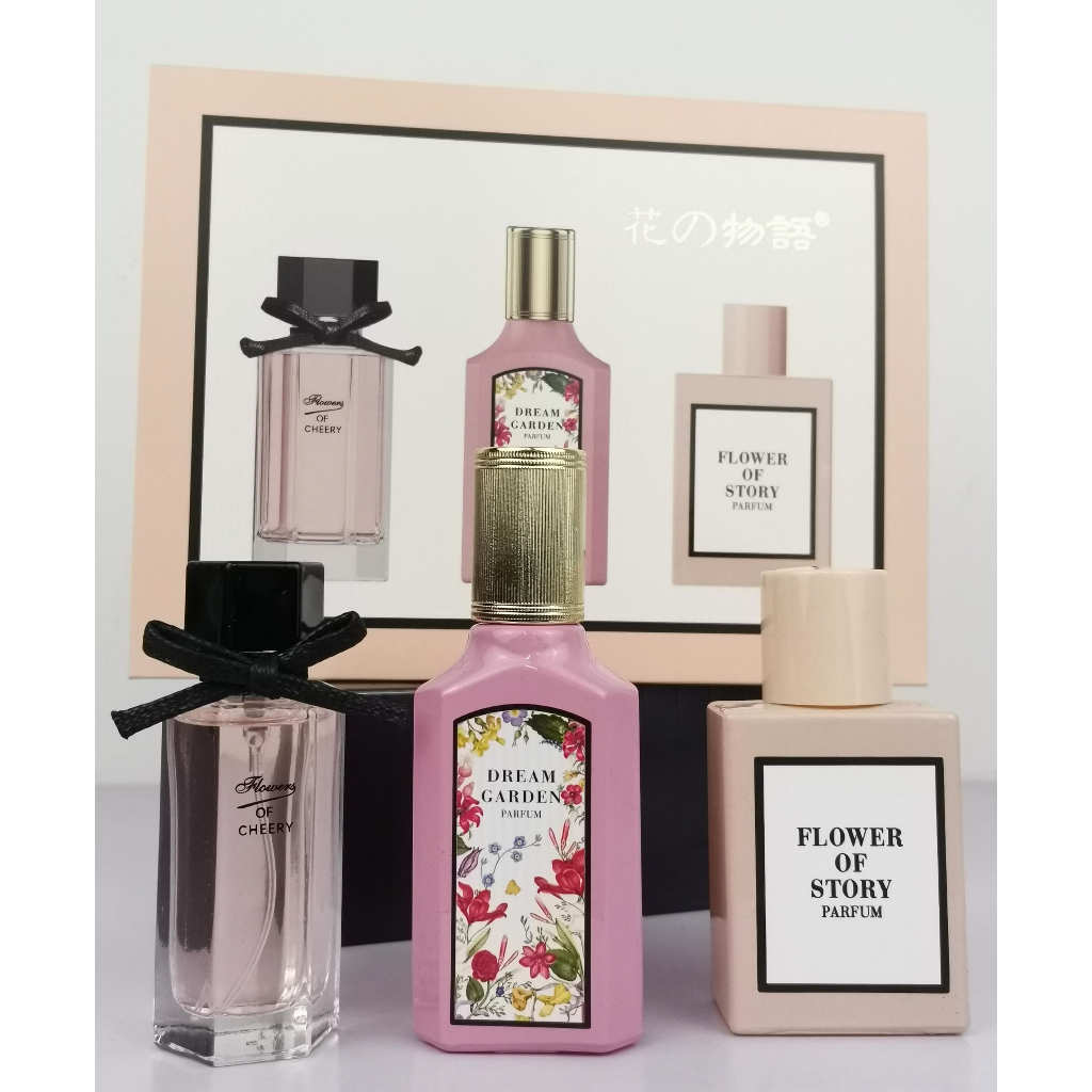 Flower Of Story 3 in 1 Perfume Gift Set Women Fragrance Minyak Wangi ...
