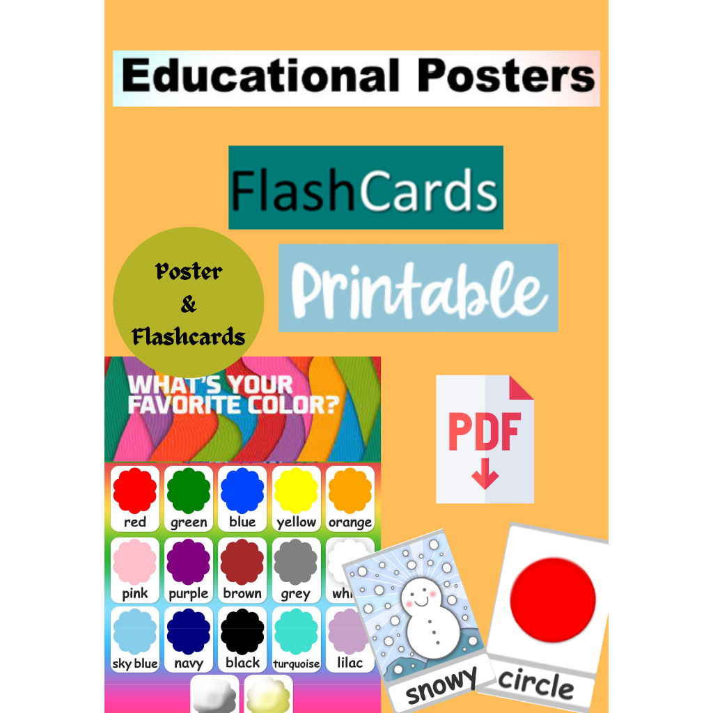 [PDF] PRESCHOOL & KINDERGARETEN Educational Theme Posters [Flashcards ...