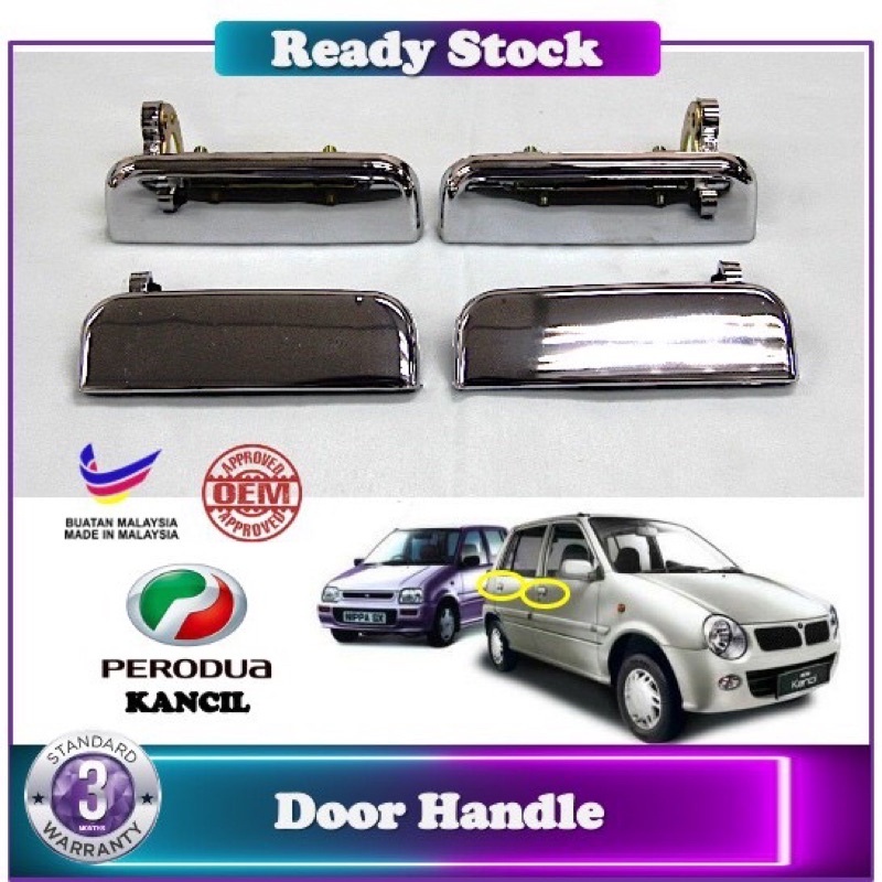 Perodua Kancil Chrome Outer Door Handle OEM Fitting Made in Malaysia