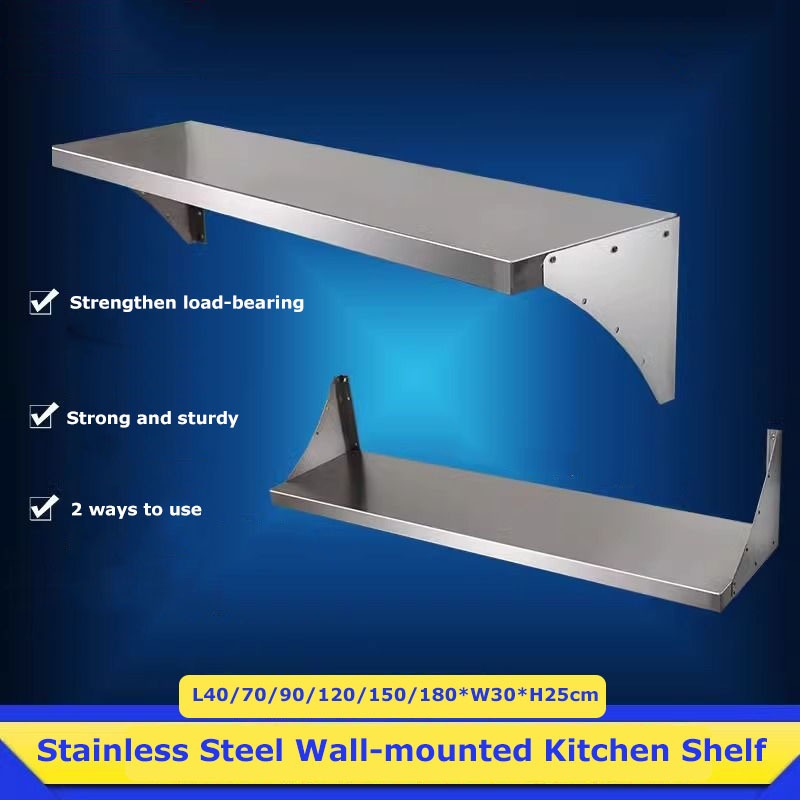 🔥Ready Stock🔥Stainless Steel Wall-mounted Shelf Kitchen Wall Shelf ...