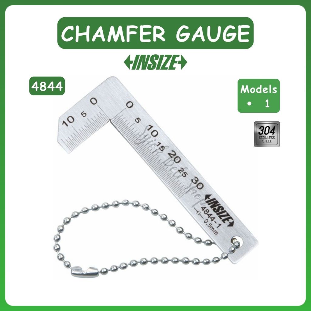 INSIZE Chamfer Gage 48441 Internal Chamfer / External Chamfer 0.5mm