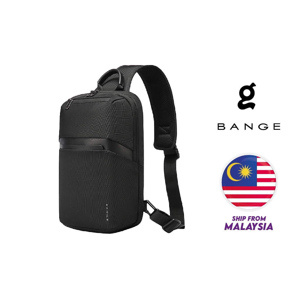 BANGE Borsa A Tracolla Uomo In Tessuto Oxford Impermeabile, 32,9x21,8x9,9 Cm, Con Tasche Multiple, Porta IPad, Tracolla Traspirante