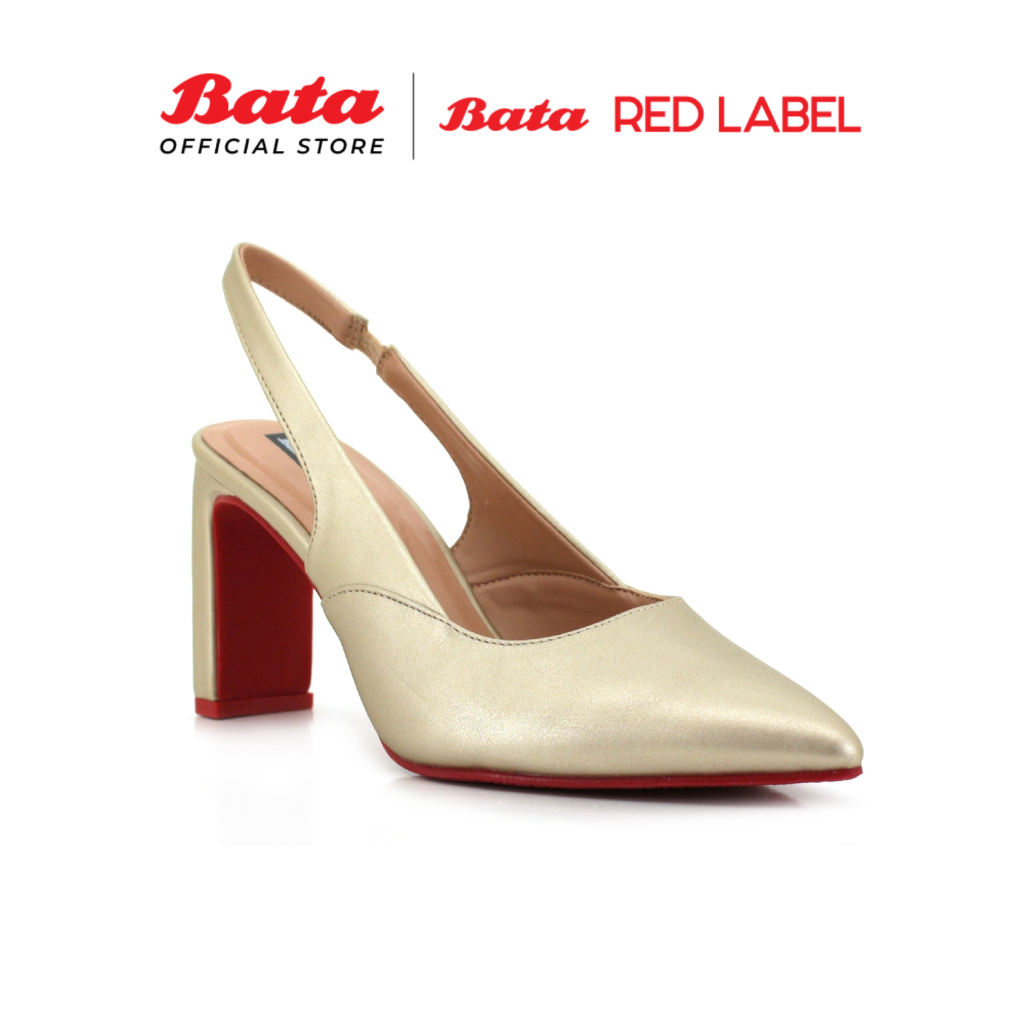 BATA RED LABEL Lyndy Women Black Gold Ladies Heels 7606369 7608369 Shopee Malaysia