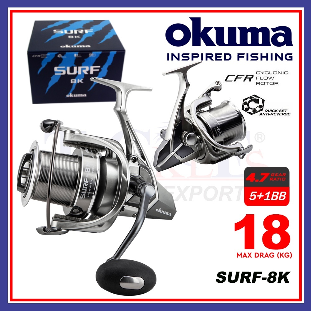  OKUMA Reels Surf 8K Spinning 5Bb+1Rb 4.7:1