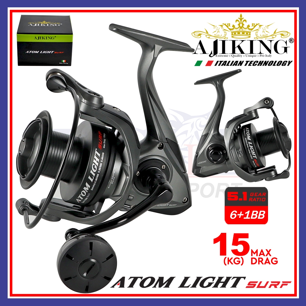 Ajiking Atom Light Surf Mesin Pancing Surf Spinning | Surf Pancing ...