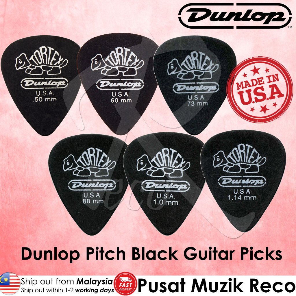 Dunlop Tortex Pitch Black Standard 0.73mm, 12 Pick Pack - Foto 11