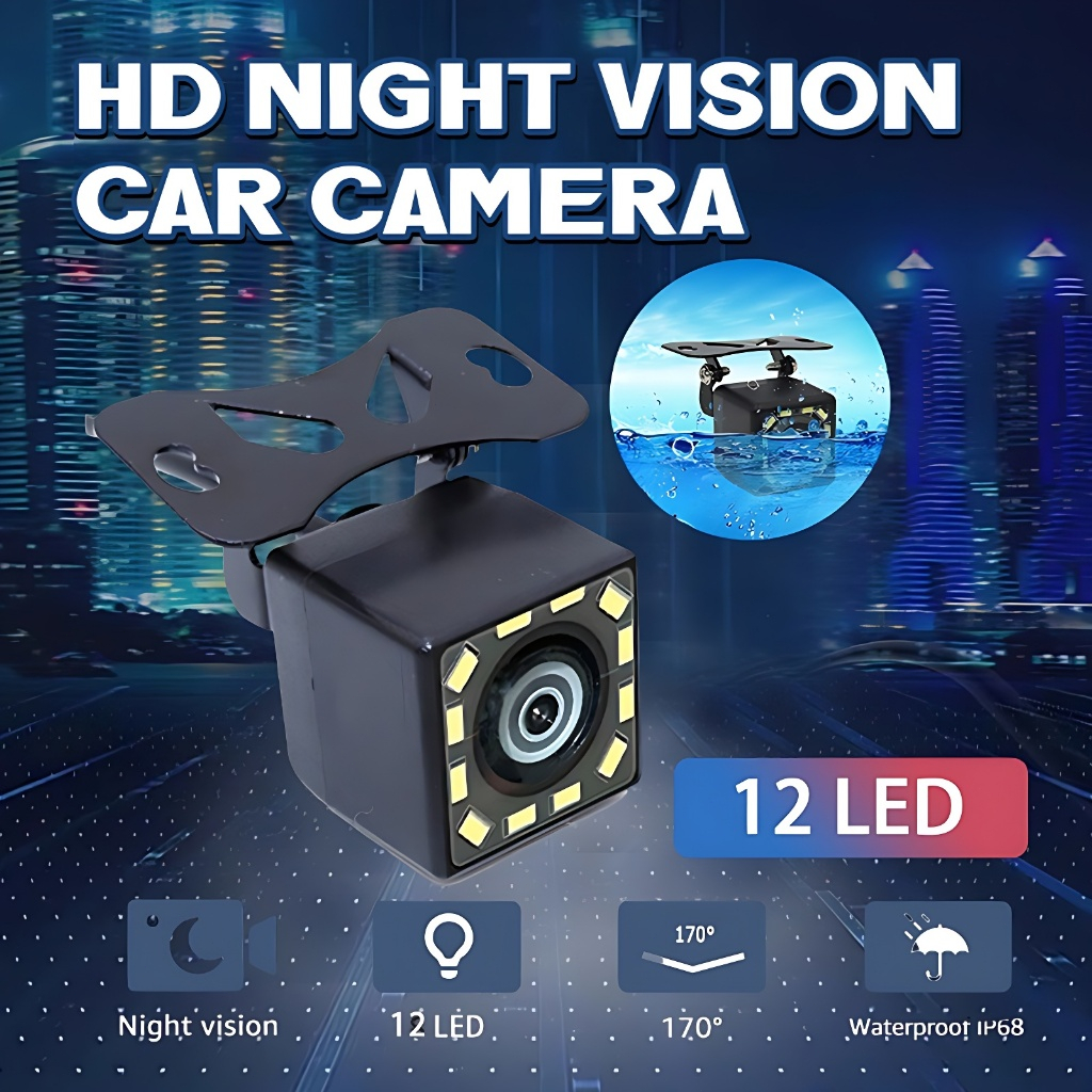 12 Led HD Night Vision Car Rear View Camera 170° Wide Angle Reverse