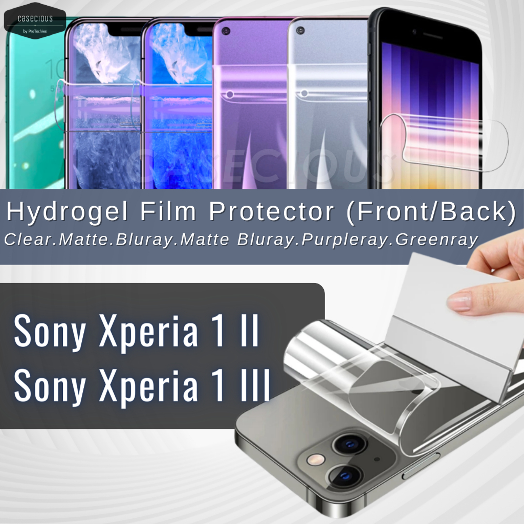 Sony Xperia 1 II III Front Back Nano Hydrogel Phone Screen Protector ...