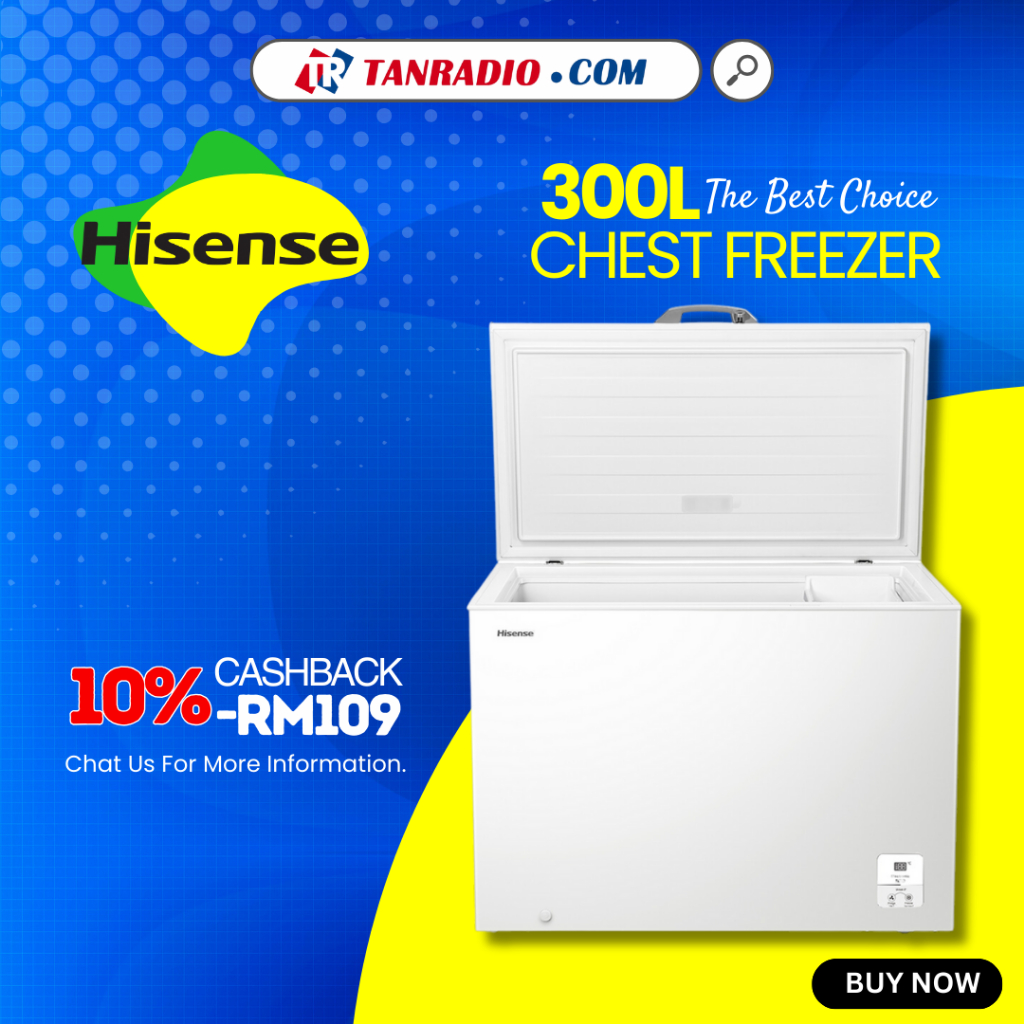 【MID YEAR SALE】Hisense Chest Freezer Solid Door LED Light (300L