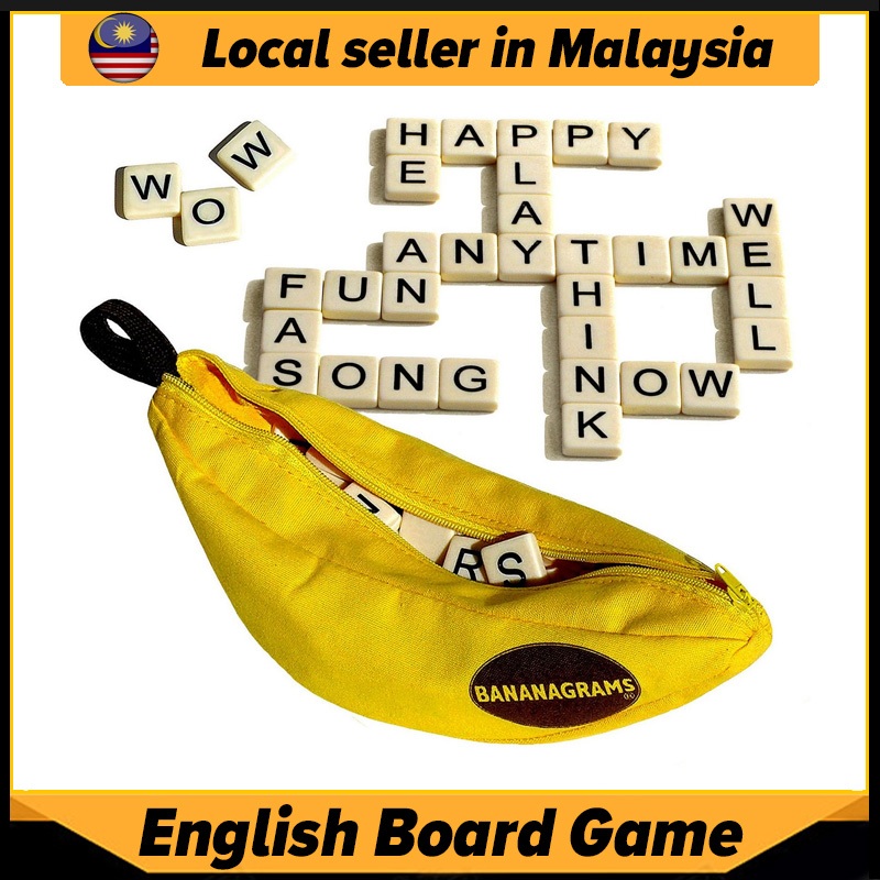 Bananagrams Crossword Game Alphabet Educational Game Scrabble Game Family Fun Game Bananagram