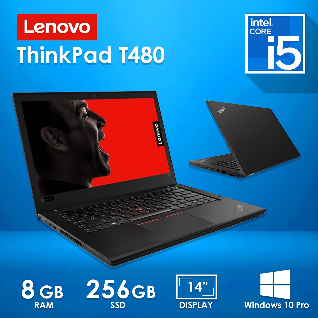 TOUCHSCREEN Lenovo ThinkPad T480, Intel Core i5-8th Gen, 8GB RAM, 256GB ...
