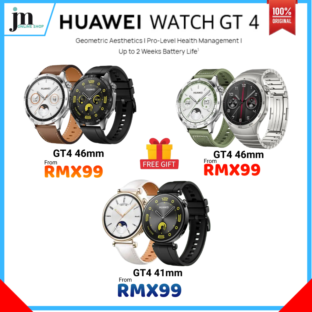 Huawei Watch GT4 41mm / GT4 46mm / Watch Buds / Watch D / Watch Fit 2 /  Watch 4 / Original Huawei Malaysia Product