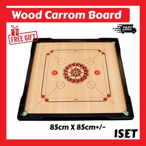 KIJO Carrom Board Papan Carrom Papan Kayu Carrom Wood Carrom Board Set ...