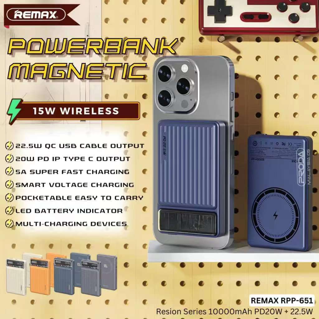 REMAX RPP-615 Magnetic Wireless 15W 10000mAh Power Bank / PD 20W + QC ...
