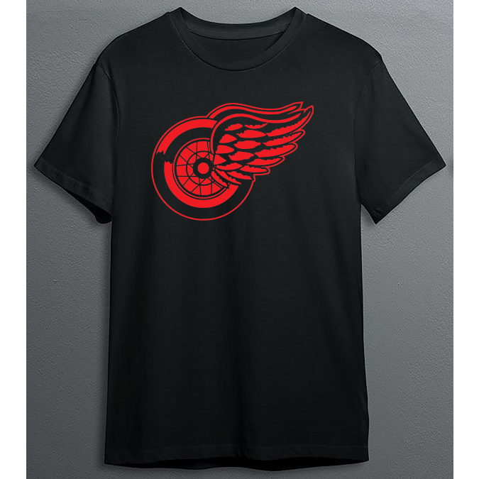 Custom red wings t shirt on sale