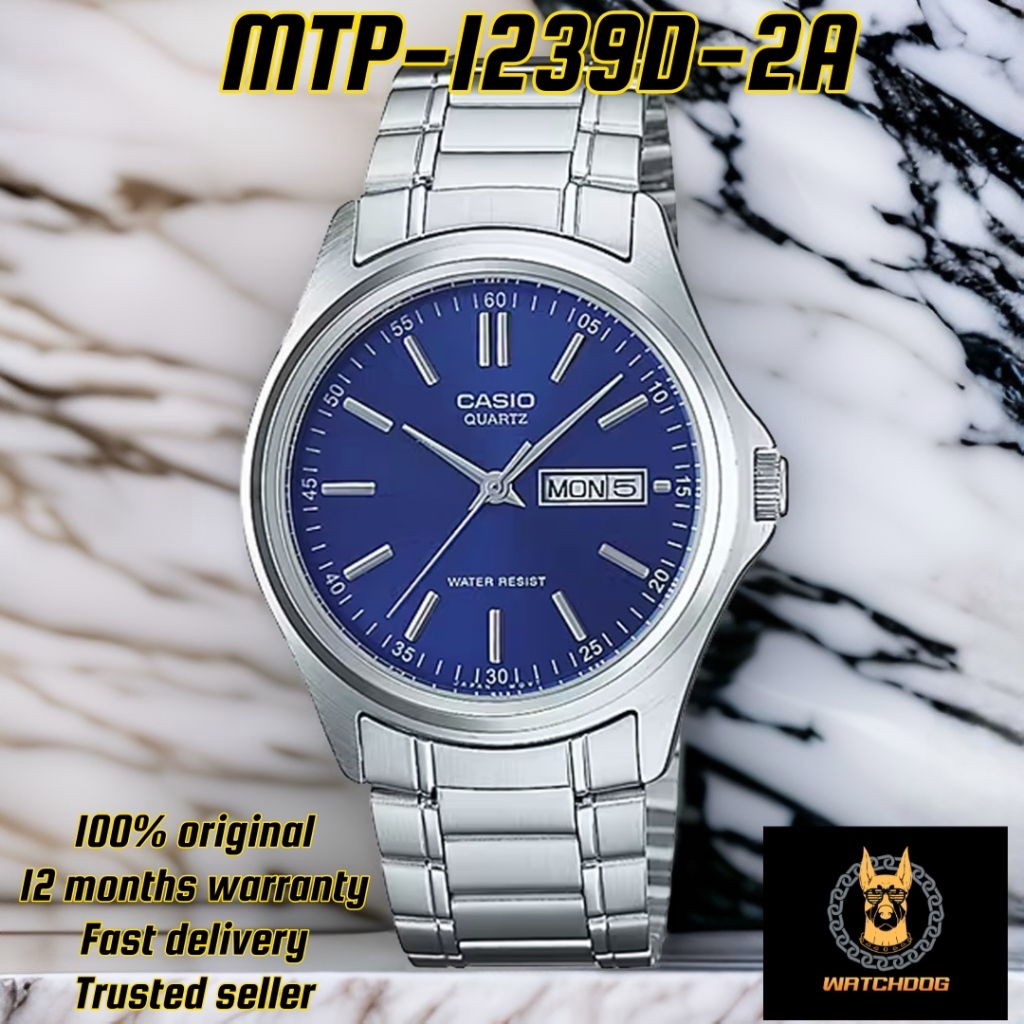 Casio MTP-1239D-2A Vintage Analog Watch 100% Original | Shopee Malaysia