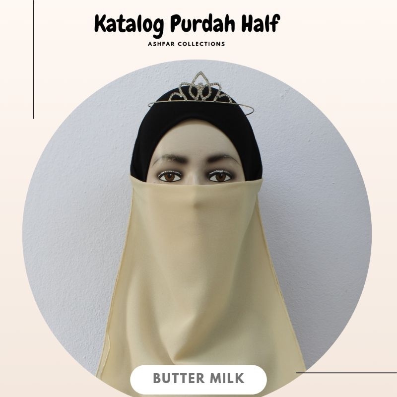 Purdah Mini Purdah Pendek Ala neelofa Petak Curve | Shopee Malaysia