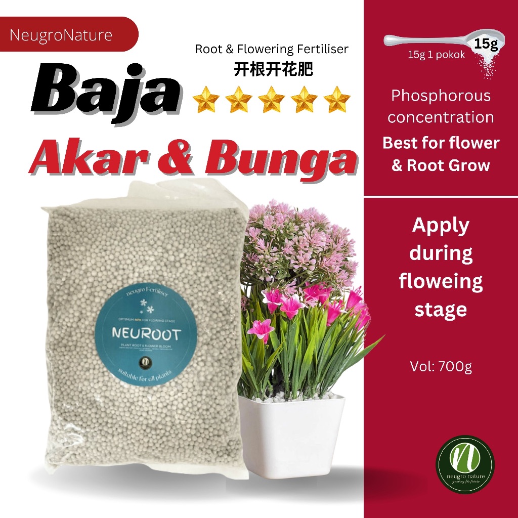 NEUROOT Baja Bunga & Akar (700g) Flower & Root Phosphorous Rich ...