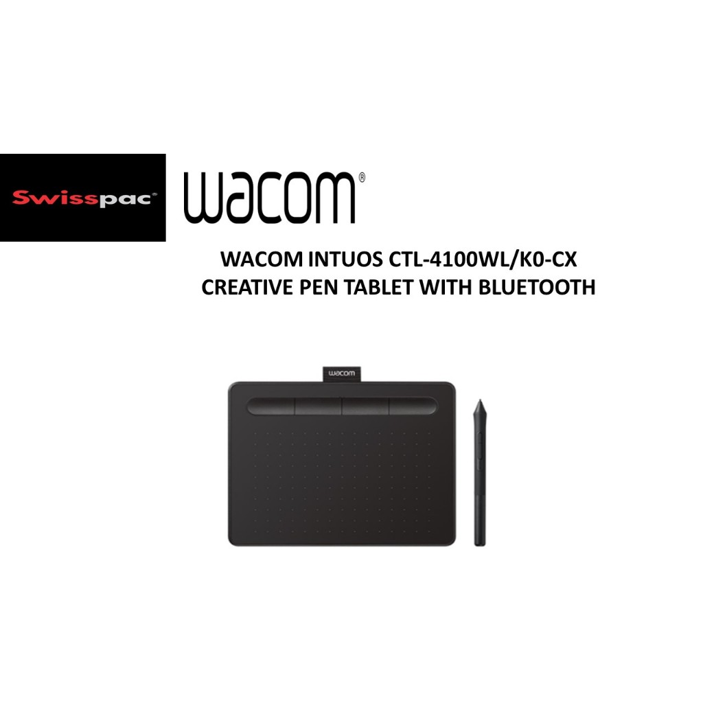 WACOM INTUOS CTL-4100WL/K0-CX CREATIVE PEN TABLET WITH BLUETOOTH ...