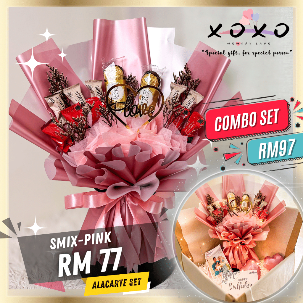 Chocolate Bouquet Surprise Birthday Gift Hadiah Birthday Bunga