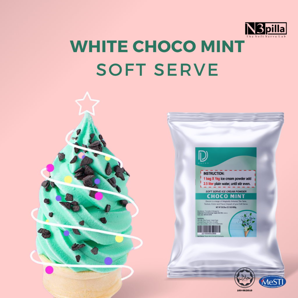 N3 White Chocolate Mint Soft Serve Ice Cream Mix 1KG Shopee Malaysia