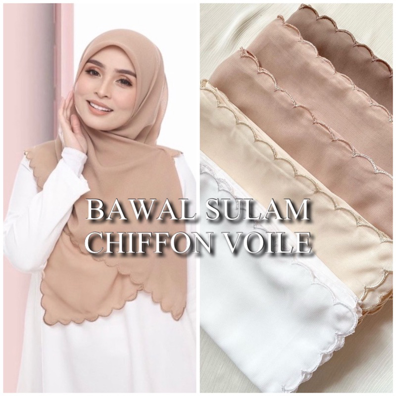 BAWAL SULAM CHIFFON VOILE BIDANG 45 | BAWAL SULAM KLASIK EMBROIDERY ...