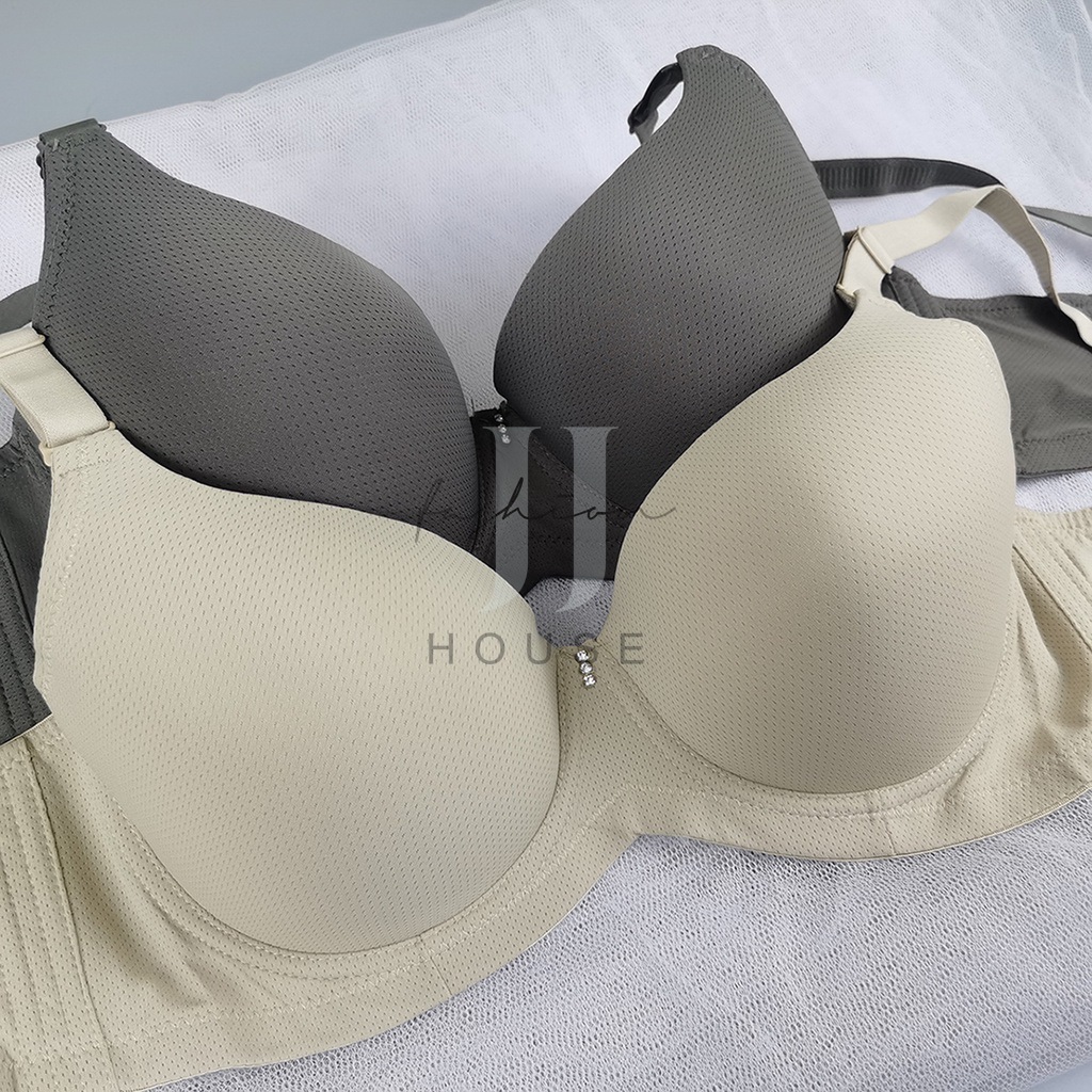 Plus Size Cup C/D #38~44 Cold Feeling Full Cover Wired Bra Plain ...